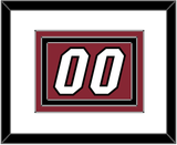 Miami Number - Alternate Red (2009-2017) - Triple Mat 2