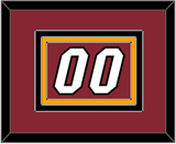 Miami Number - Alternate Red (2009-2017) - Triple Mat 3