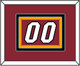 Miami Number - Alternate Red (2009-2017) - Triple Mat 3