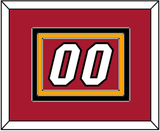 Miami Number - Alternate Red (2001-2008) - Triple Mat 4