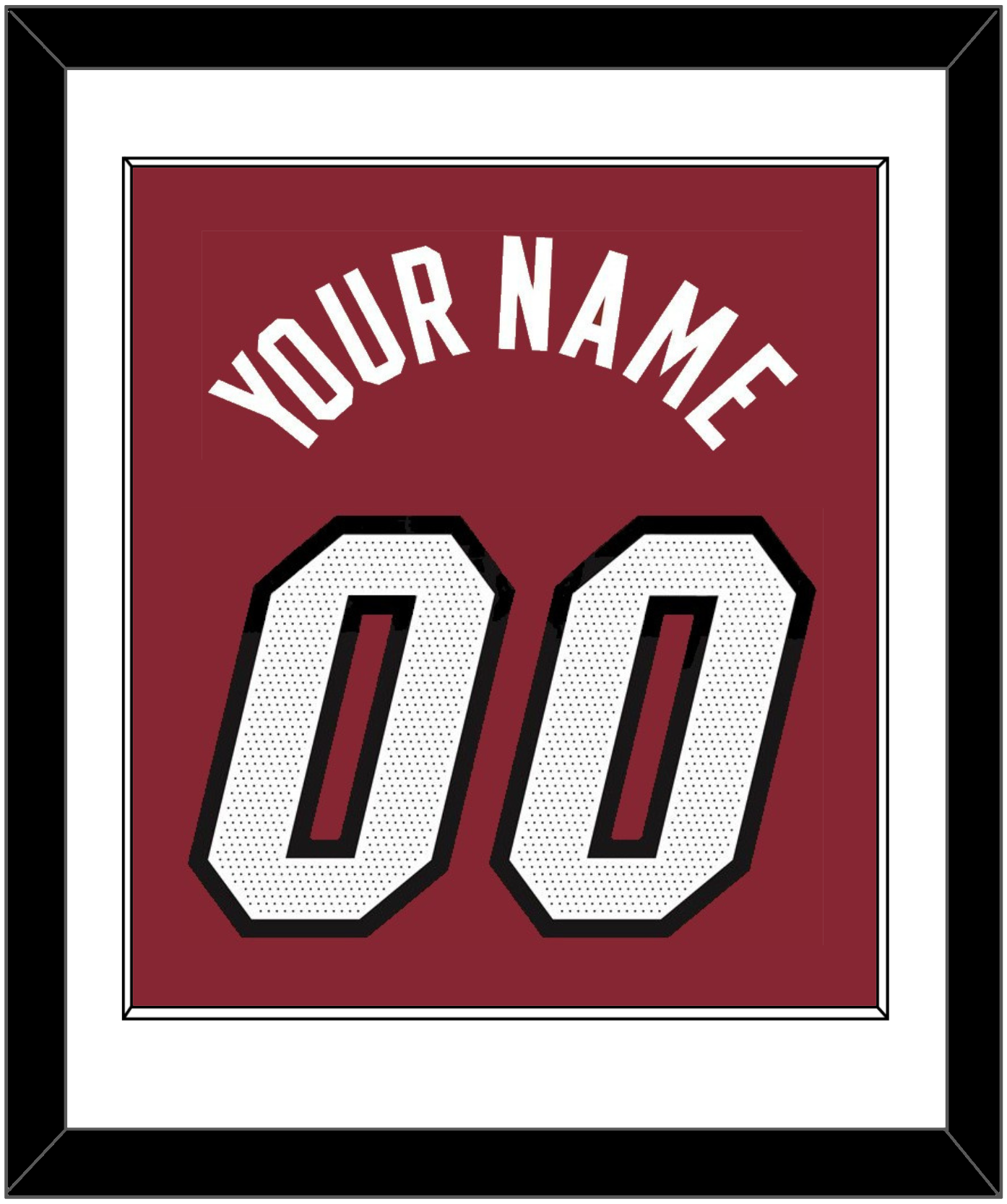 Miami Name & Number - Red Statement - Essential Tier 1