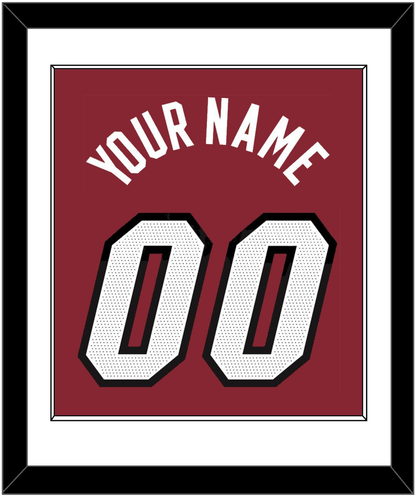 Miami Name & Number - Red Statement - Essential Tier 1