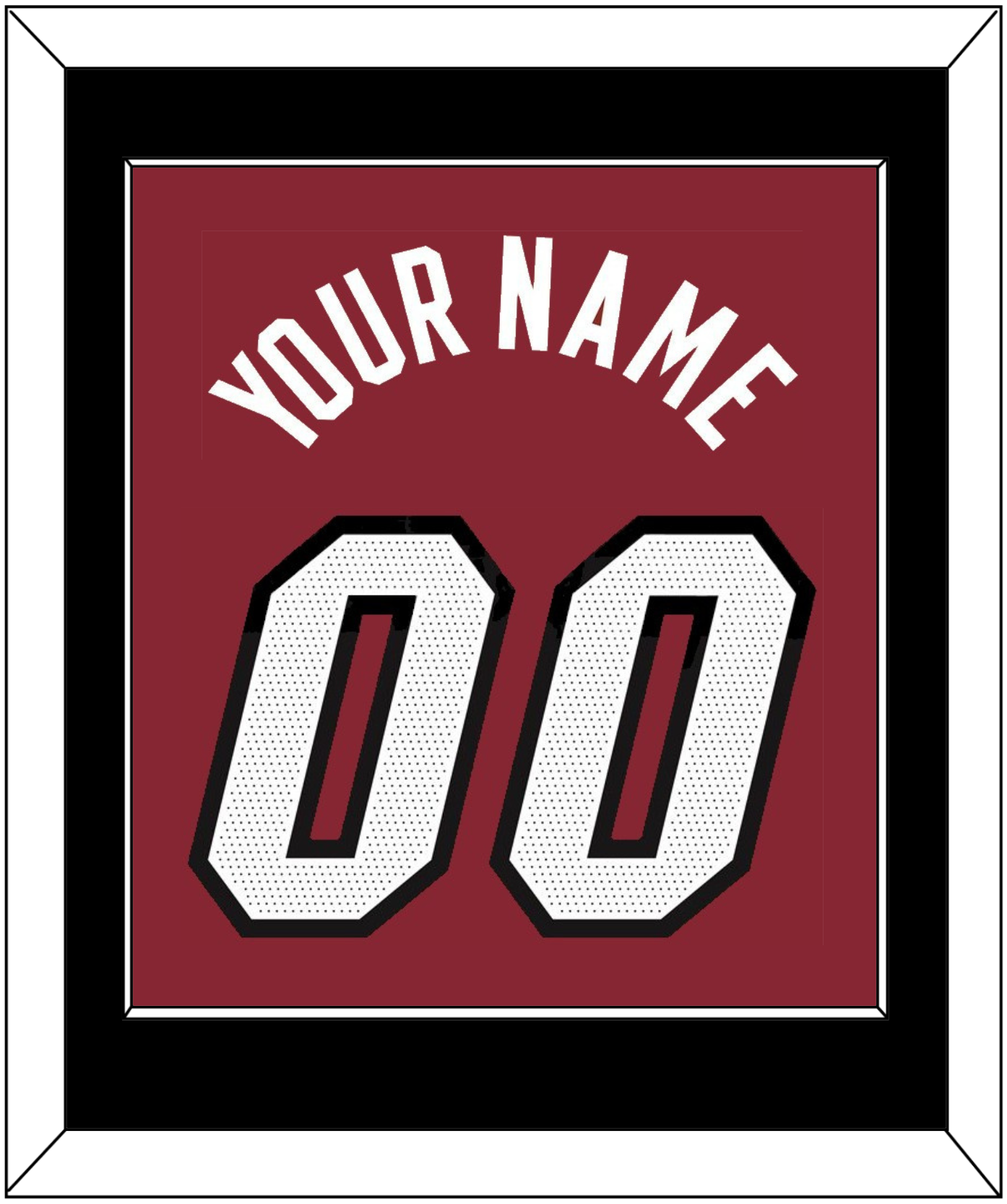 Miami Name & Number - Red Statement - Essential Tier 2