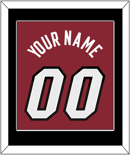 Miami Name & Number - Red Statement - Essential Tier 2