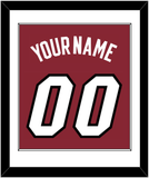 Miami Name & Number - Alternate Red (2009-2017) - Single Mat 1