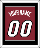 Miami Name & Number - Alternate Red (2009-2017) - Single Mat 2
