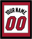 Miami Name & Number - Home White (1999-2008) - Single Mat 1
