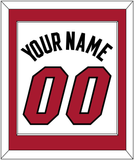 Miami Name & Number - Home White (1999-2008) - Single Mat 1