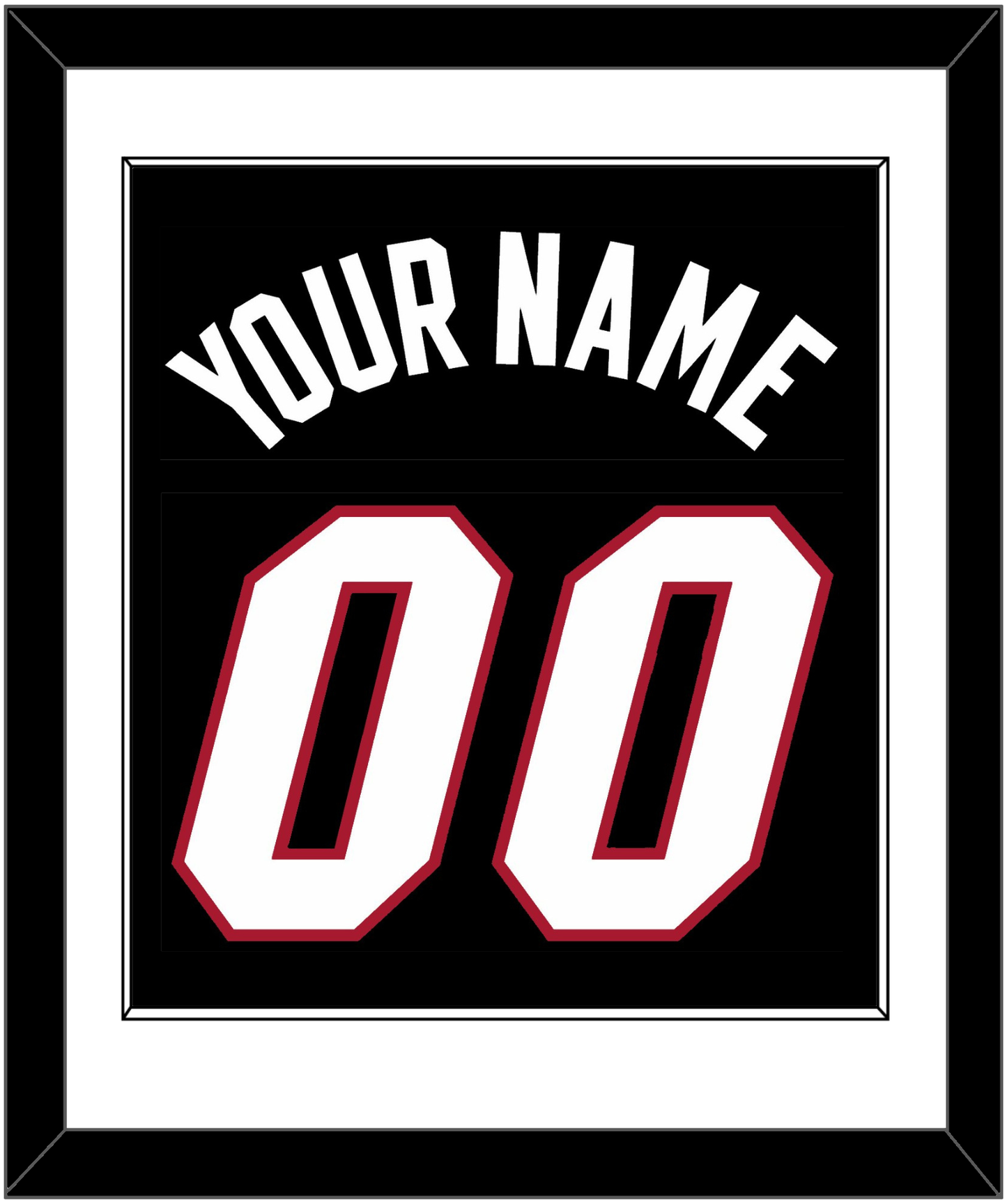 Miami Name & Number - Road Black (1999-2008) - Essential Tier 1