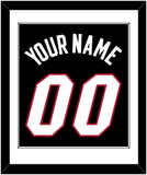 Miami Name & Number - Road Black (1999-2008) - Single Mat 1