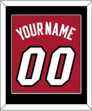 Miami Name & Number - Alternate Red (2001-2008) - Single Mat 2