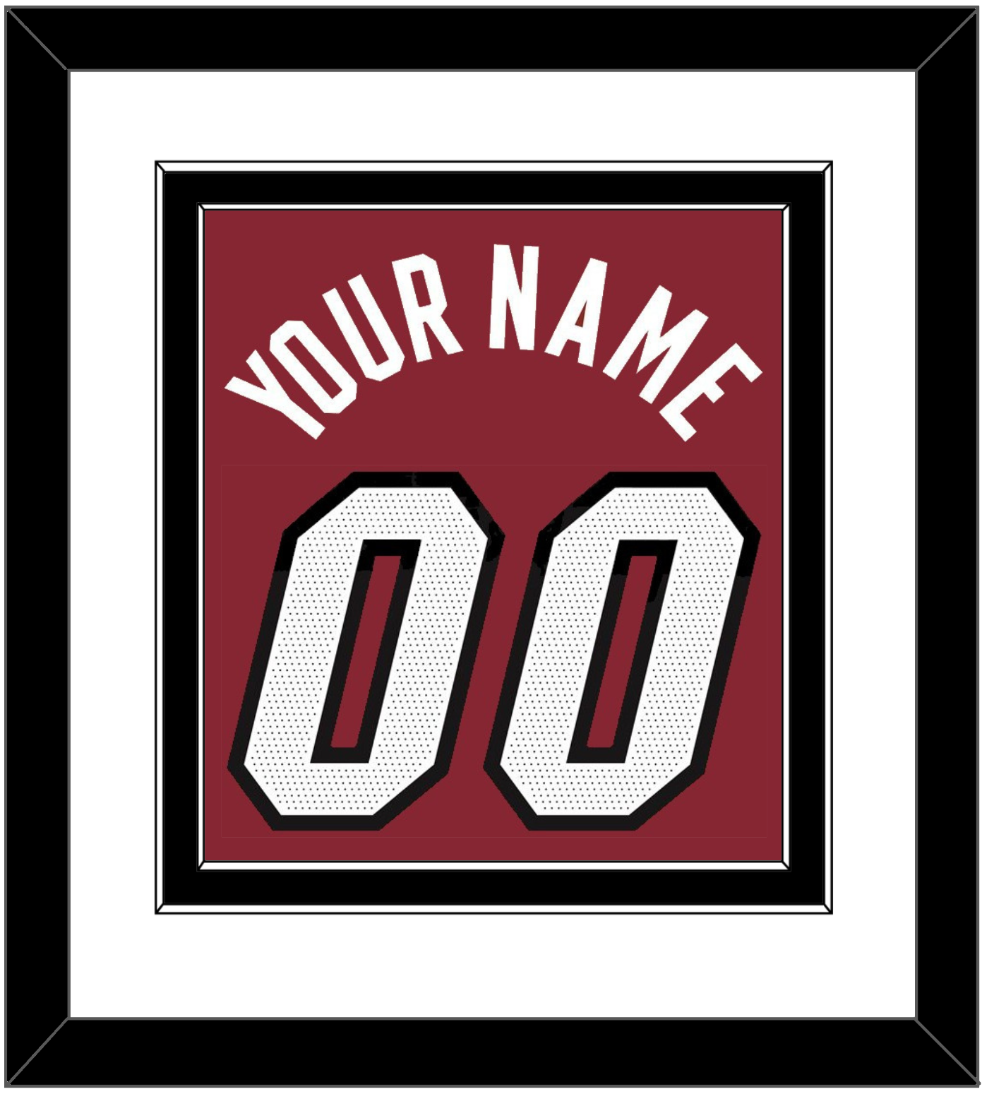 Miami Name & Number - Red Statement - Signature Tier 1