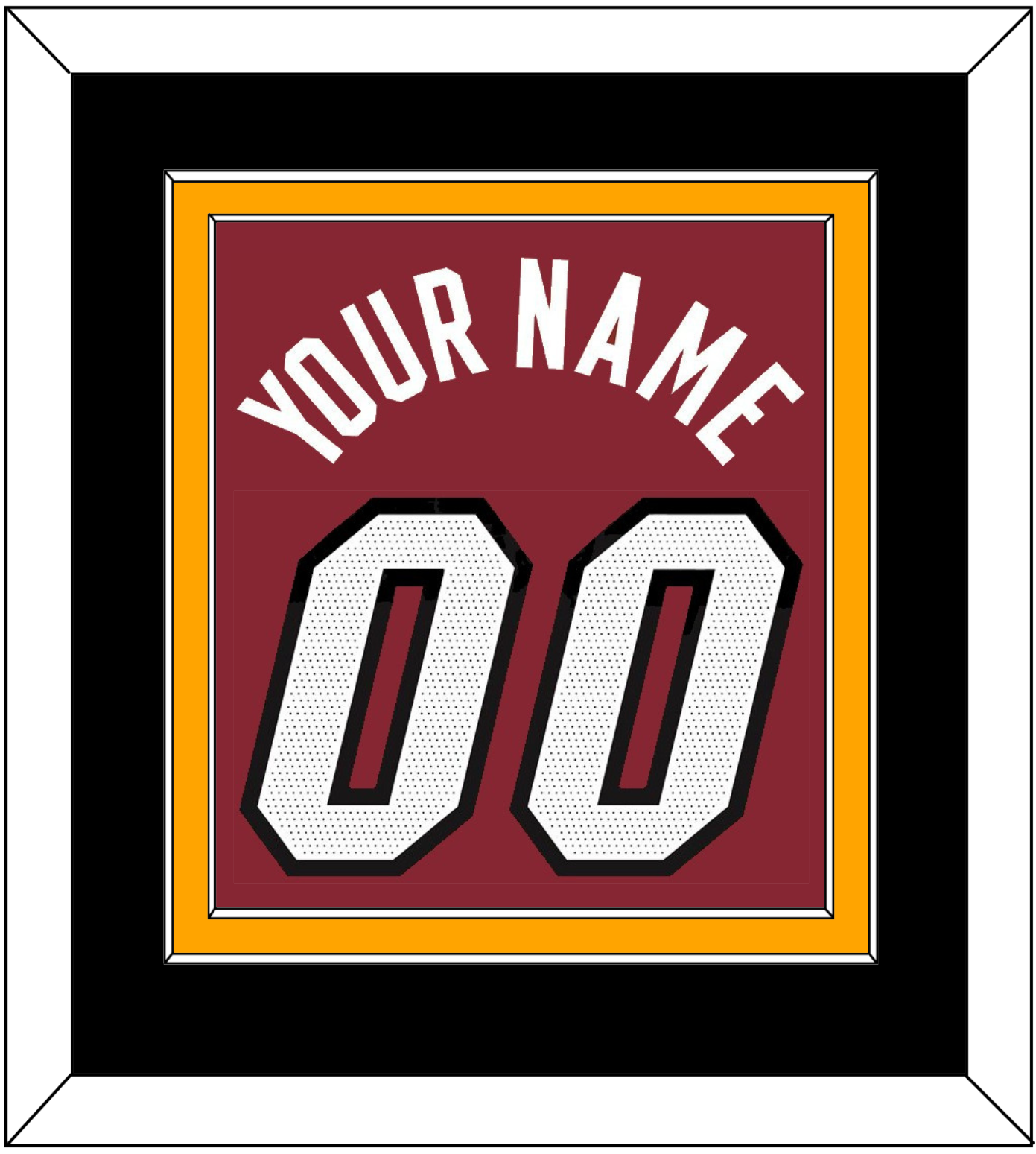 Miami Name & Number - Red Statement - Signature Tier 2