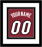 Miami Name & Number - Alternate Red (2009-2017) - Double Mat 1