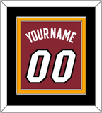 Miami Name & Number - Alternate Red (2009-2017) - Double Mat 2