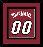 Miami Name & Number - Alternate Red (2009-2017) - Double Mat 3