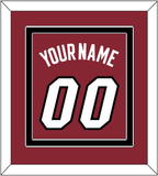 Miami Name & Number - Alternate Red (2009-2017) - Double Mat 3