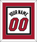 Miami Name & Number - Home White (1999-2008) - Double Mat 2