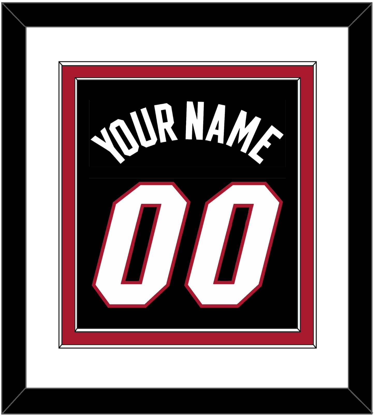 Miami Name & Number - Road Black (1999-2008) - Signature Tier 1