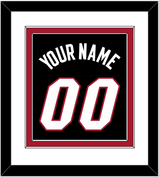 Miami Name & Number - Road Black (1999-2008) - Signature Tier 1