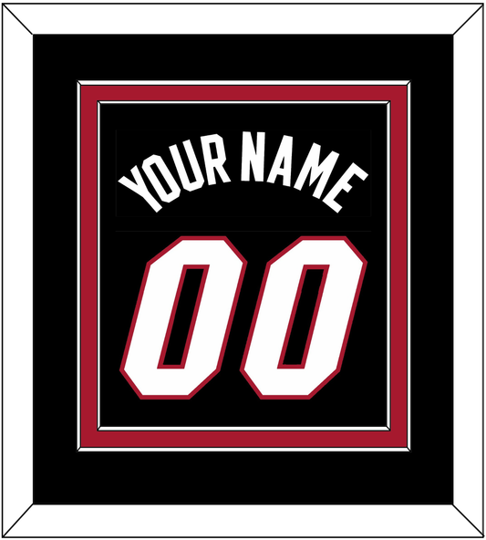 Miami Name & Number - Road Black (1999-2008) - Signature Tier 2