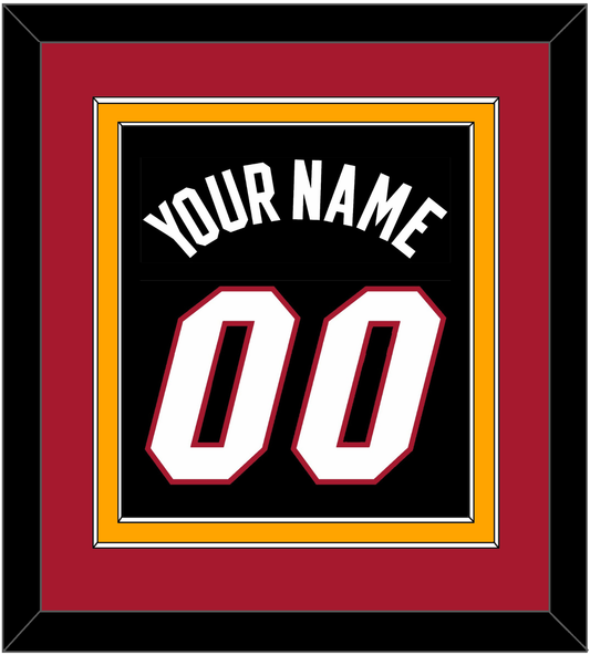 Miami Name & Number - Road Black (1999-2008) - Signature Tier 3