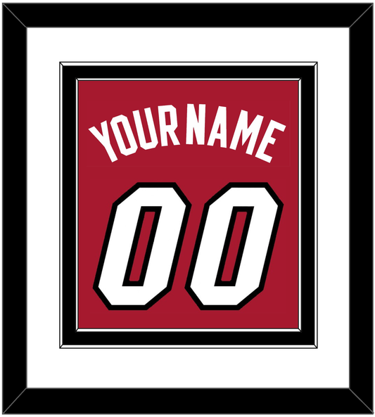 Miami Name & Number - Alternate Red (2001-2008) - Signature Tier 1