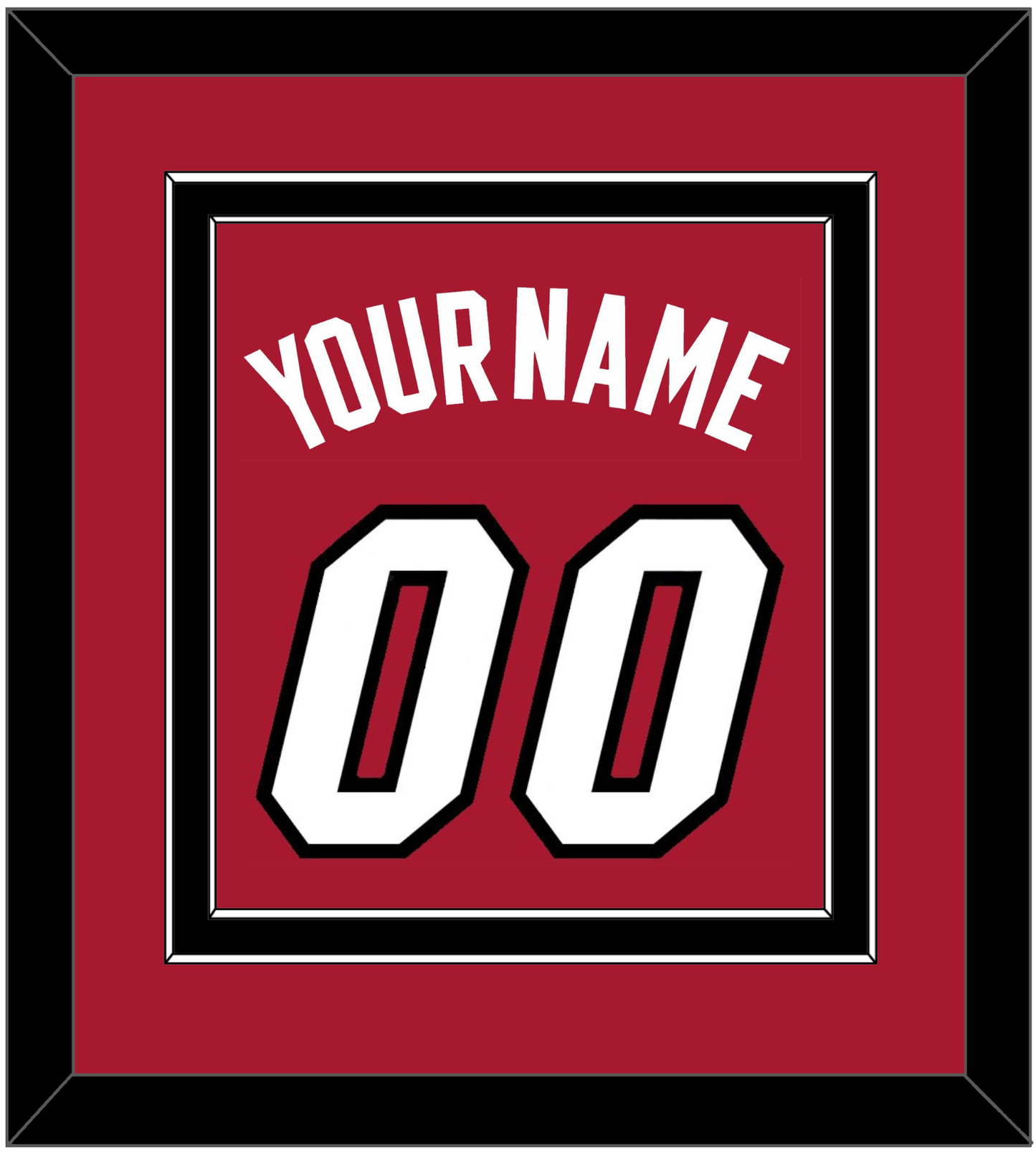 Miami Name & Number - Alternate Red (2001-2008) - Signature Tier 2