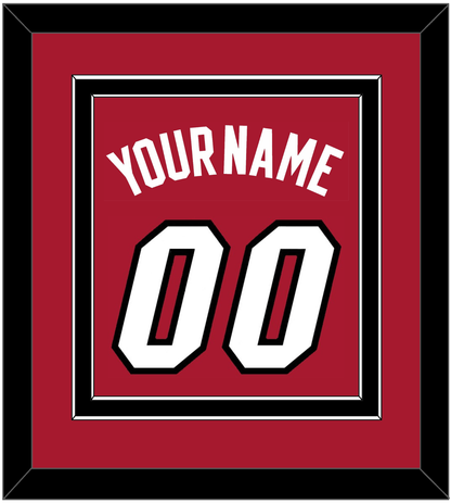 Miami Name & Number - Alternate Red (2001-2008) - Signature Tier 2