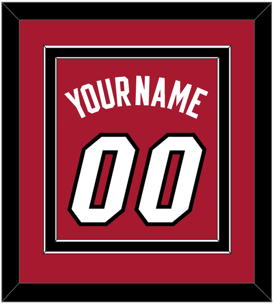 Miami Name & Number - Alternate Red (2001-2008) - Signature Tier 2