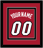 Miami Name & Number - Alternate Red (2001-2008) - Double Mat 2