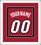 Miami Name & Number - Alternate Red (2001-2008) - Double Mat 2