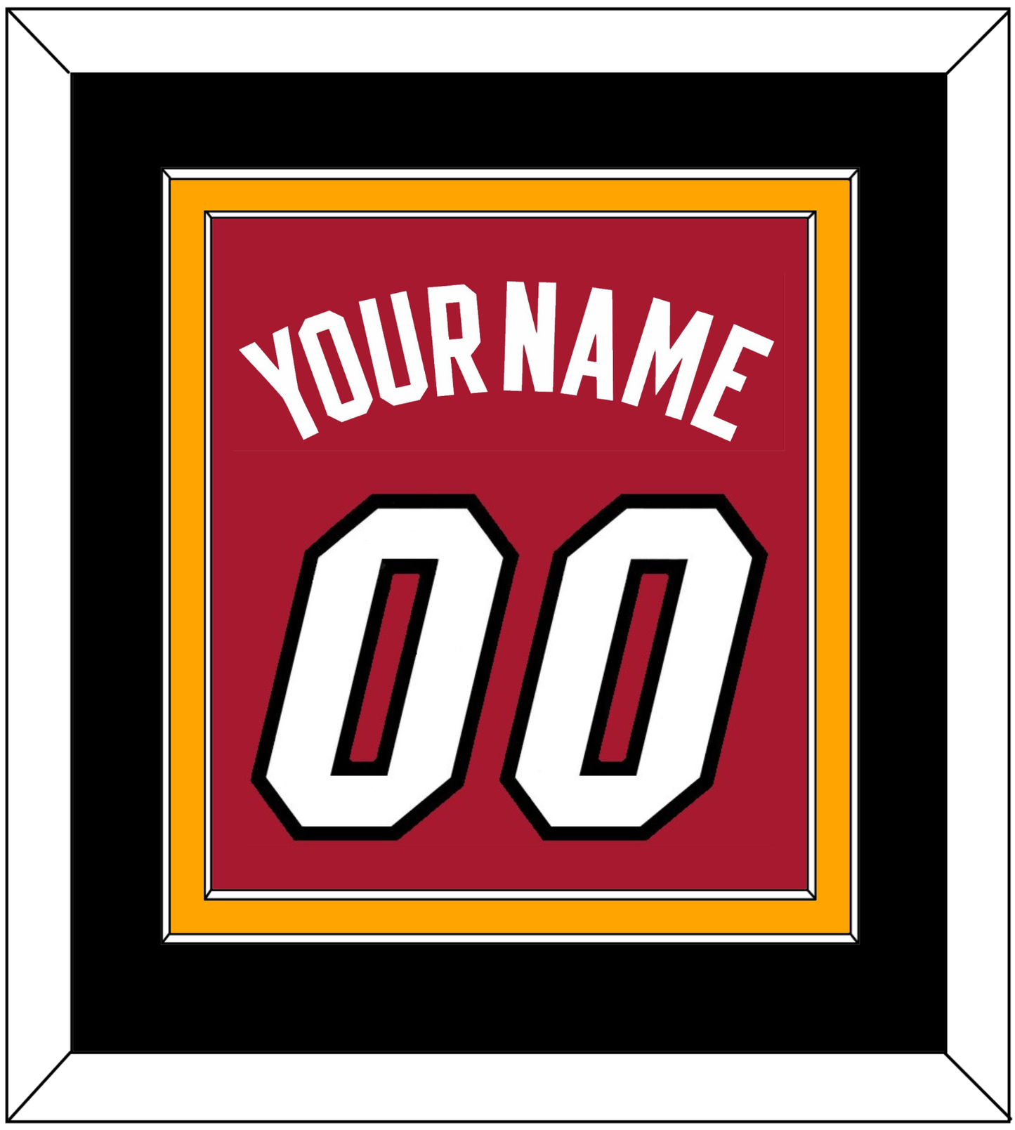 Miami Name & Number - Alternate Red (2001-2008) - Signature Tier 3