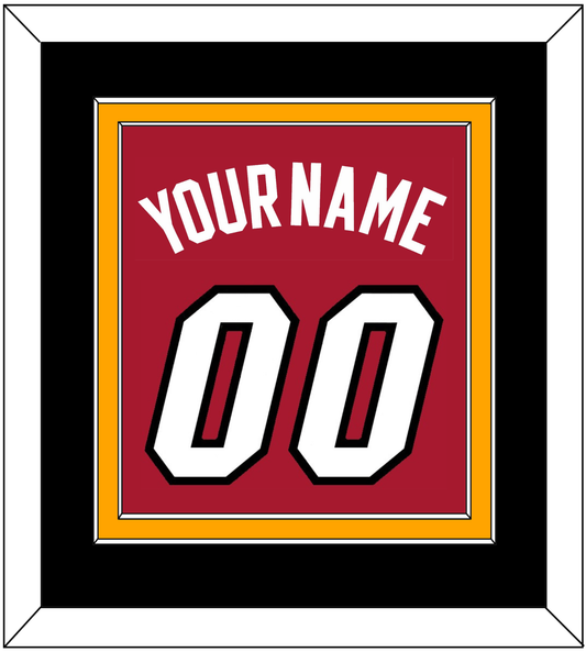 Miami Name & Number - Alternate Red (2001-2008) - Signature Tier 3