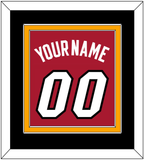 Miami Name & Number - Alternate Red (2001-2008) - Double Mat 3