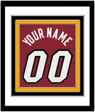 Miami Name & Number - Red Statement - Triple Mat 1