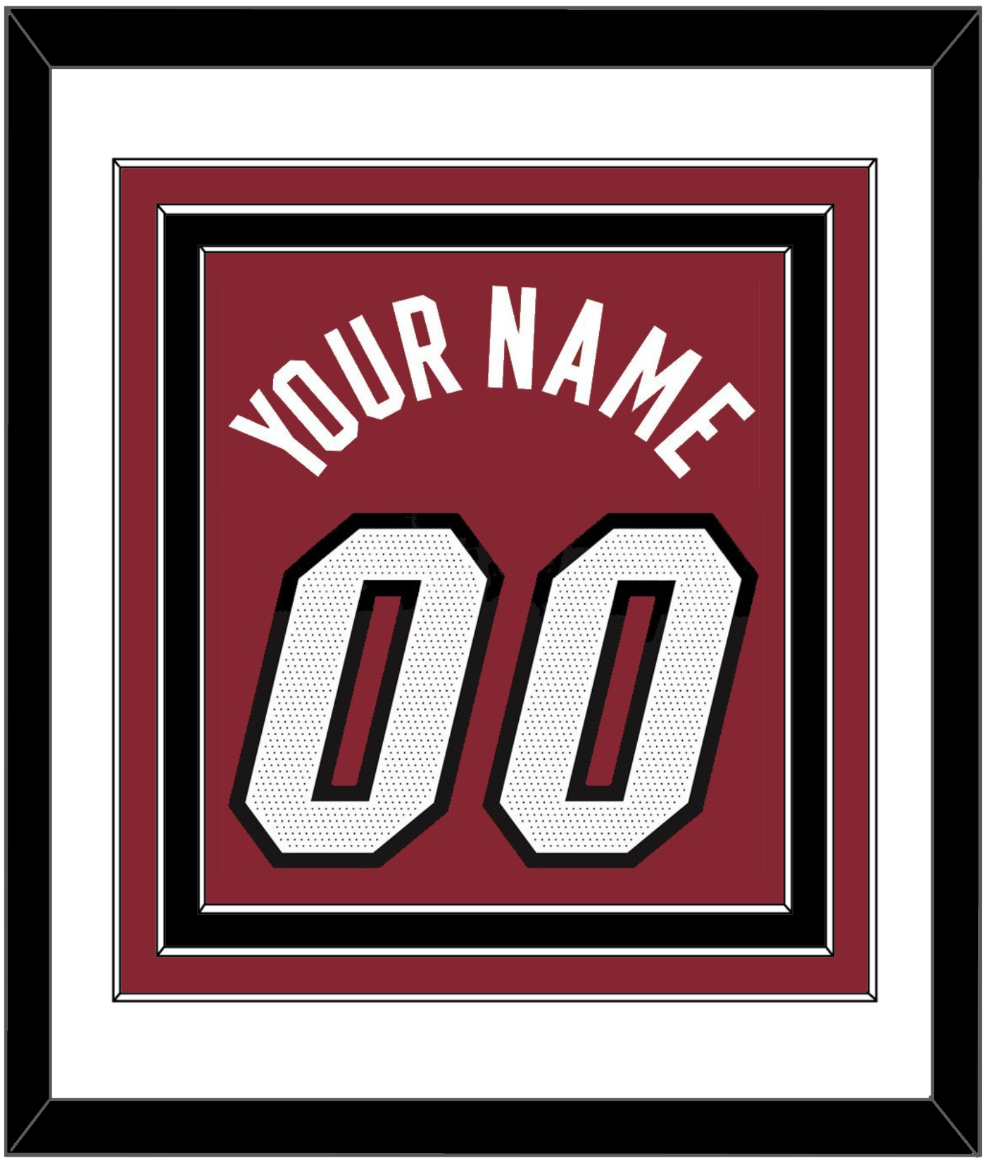 Miami Name & Number - Red Statement - Premier Tier 2
