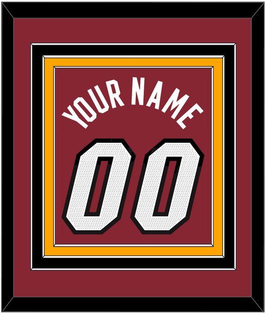 Miami Name & Number - Red Statement - Premier Tier 3