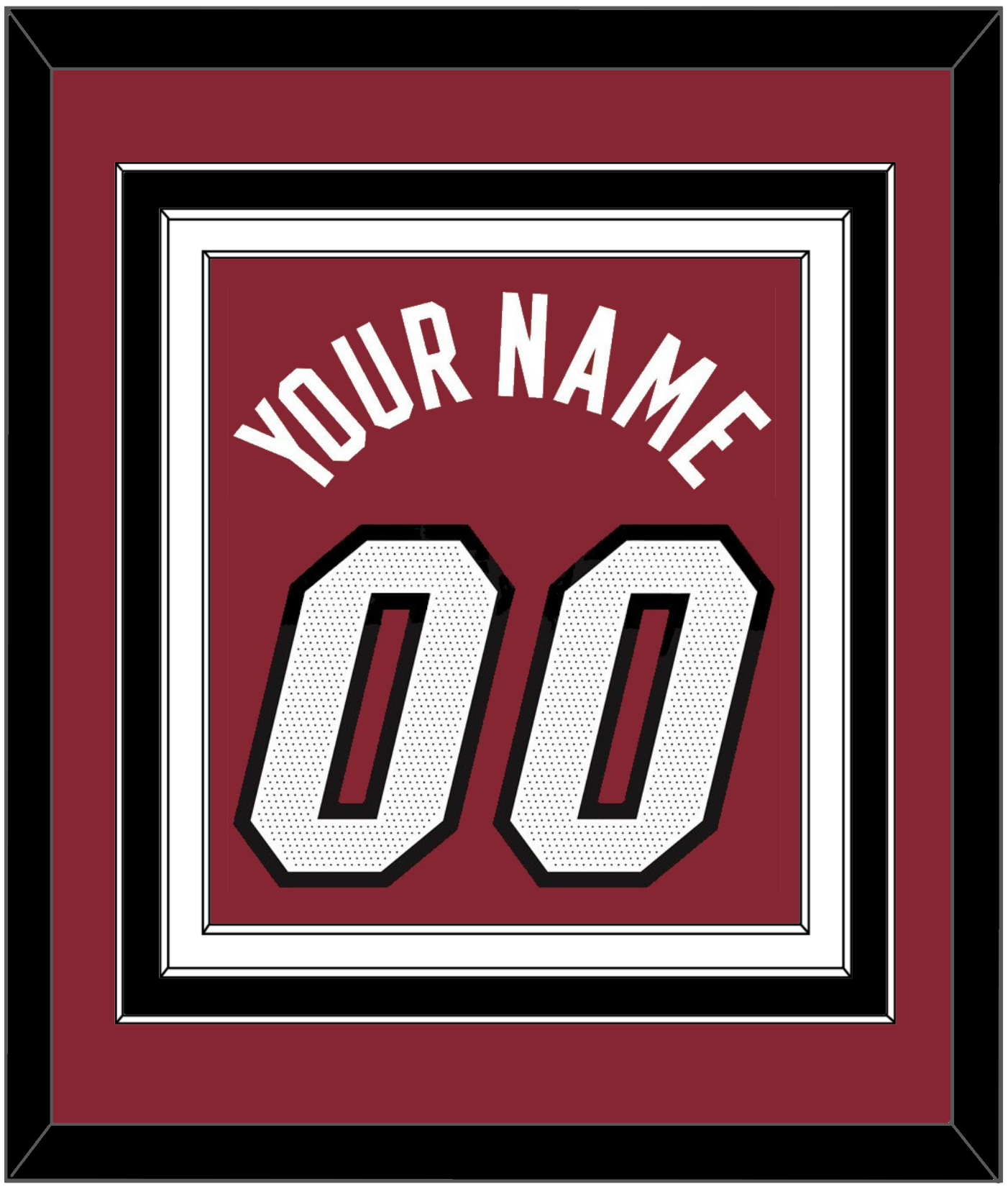 Miami Name & Number - Red Statement - Premier Tier 4