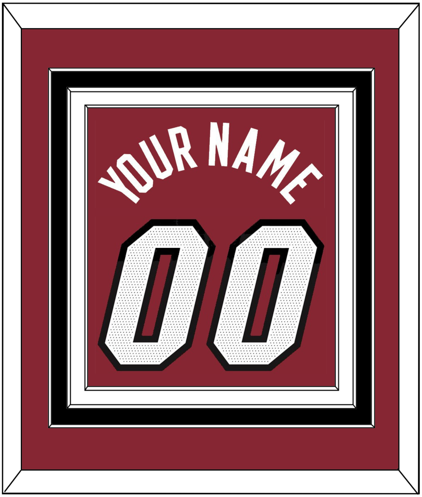 Miami Name & Number - Red Statement - Premier Tier 4