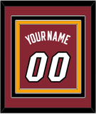 Miami Name & Number - Alternate Red (2009-2017) - Triple Mat 3