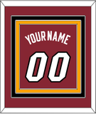 Miami Name & Number - Alternate Red (2009-2017) - Triple Mat 3