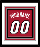 Miami Name & Number - Alternate Red (2001-2008) - Triple Mat 1