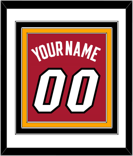 Miami Name & Number - Alternate Red (2001-2008) - Premier Tier 2