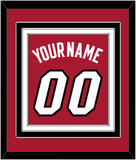 Miami Name & Number - Alternate Red (2001-2008) - Triple Mat 3