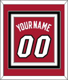 Miami Name & Number - Alternate Red (2001-2008) - Triple Mat 3