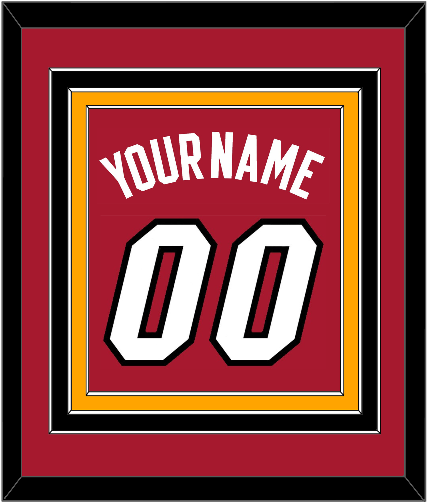 Miami Name & Number - Alternate Red (2001-2008) - Premier Tier 4