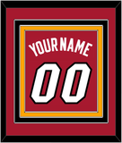 Miami Name & Number - Alternate Red (2001-2008) - Triple Mat 4