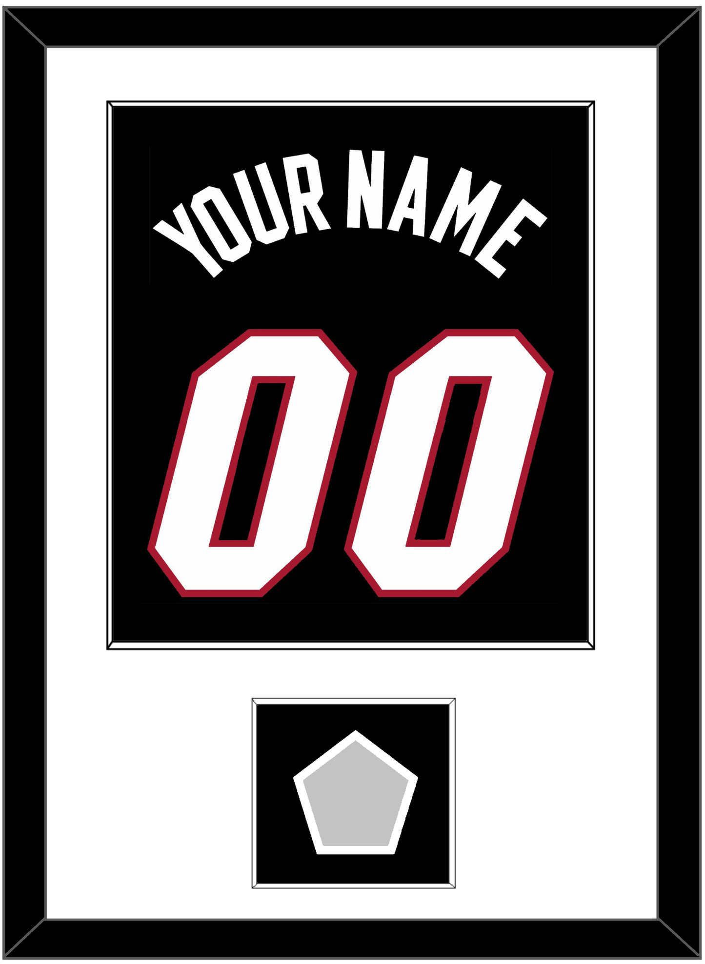 Miami Name & Number With Finals Patch - Road Black (1999-2008) - Essential Tier 1
