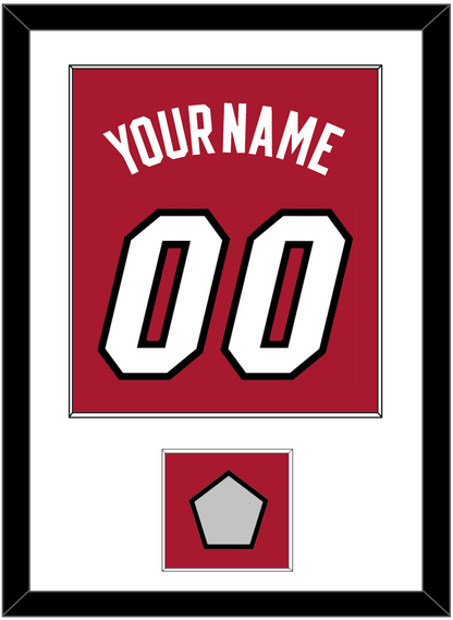 Miami Name & Number With Finals Patch - Alternate Red (2001-2008) - Essential Tier 1